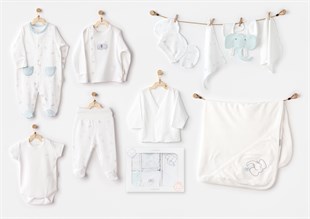 Andywawa Organik GOTS 10lu Unisex Set Mint Ekru