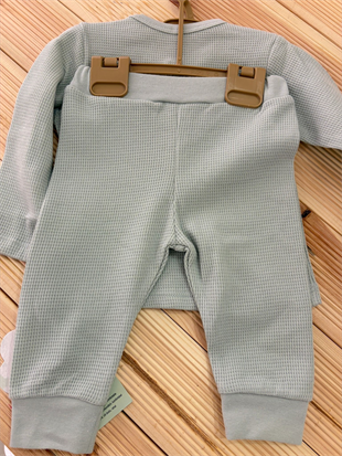 Biorganic GOTS Sertifikalı Waffle Smile 2li set Mint