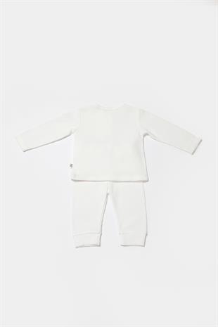 Biorganic GOTS Sertifikalı Waffle Smile 2li set Ekru