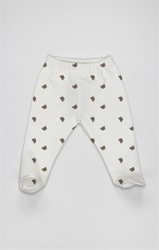 Bistyle GOTS Sertifikalı 3lü Pantolon Soo Bear Ekru Bej