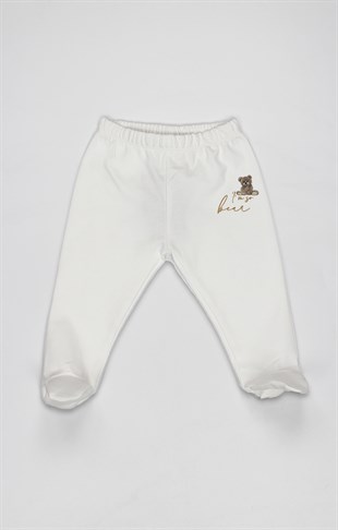 Bistyle GOTS Sertifikalı 3lü Pantolon Soo Bear Ekru Bej