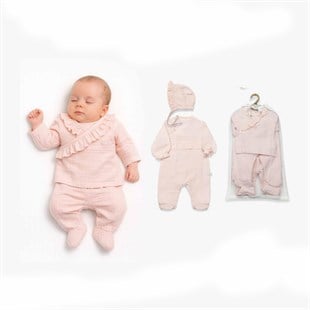 Bistyle GOTS Sertifikalı 4lü Müslin Set Pembe