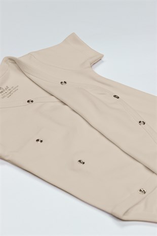 Bistyle GOTS Sertifikalı Kruvaze K.Kol Badi Bej