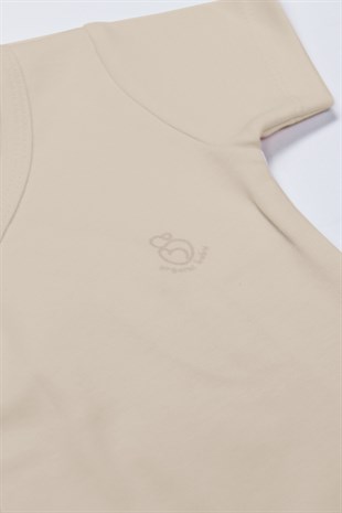 Bistyle GOTS Sertifikalı Kruvaze K.Kol Badi Bej