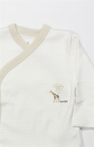 Bistyle GOTS Sertifikalı Safari 10lu Set Unisex Yeşil Ekru