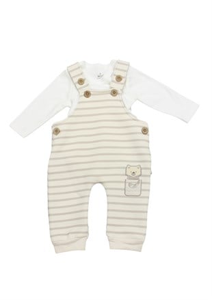 Bistyle Racoon %100 Organik Salopet Bej