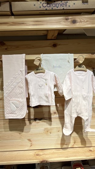 Hastane Çıkışı SetleriCaramell %100 Pamuk Beti Kız 10lu Set Pembe