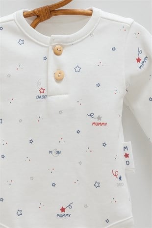 Caramell %100 Pamuk Family 2li Badi Unisex Ekru