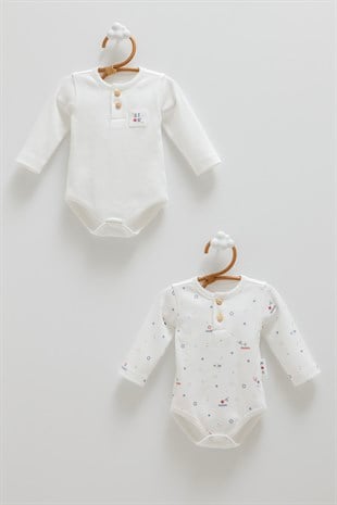 Caramell %100 Pamuk Family 2li Badi Unisex Ekru