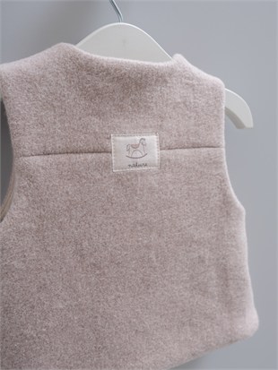 Caramell %100 Pamuk Kaşe Yelekli 2li Unisex Tulum