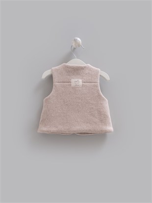 Caramell %100 Pamuk Kaşe Yelekli 2li Unisex Tulum