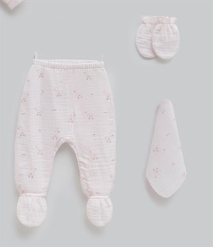 Caramell %100 Pamuk Love Time Müslin 10lu Set Pembe