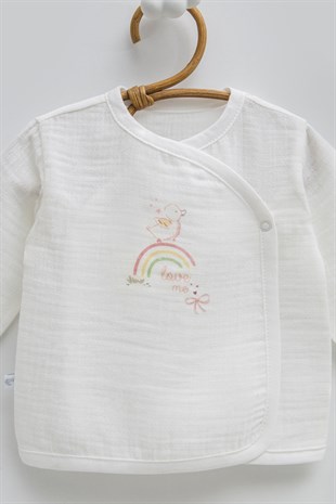 Caramell %100 Pamuk Love Time Müslin 10lu Set Ekru