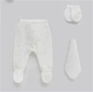 Caramell %100 Pamuk Love Time Müslin 10lu Set Ekru