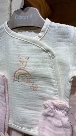 Caramell %100 Pamuk Müslin 5li Set Pembe