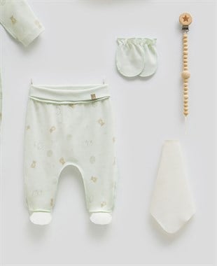 Caramell %100 Pamuk Ters Dikişli 10lu Unisex Set Yeşil