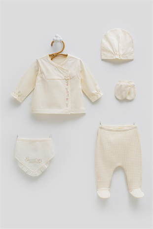 Caramell Linen Premium 5li Set Kız Bej
