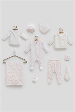 Caramell Marin Premium Müslin 10lu Set Kız Pembe
