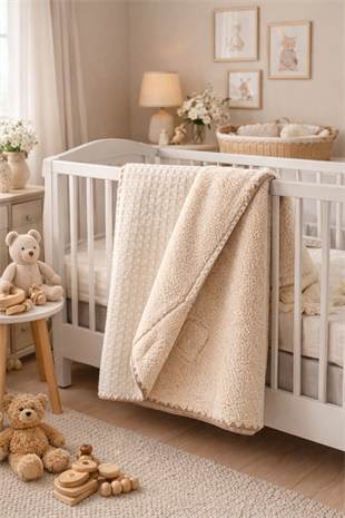 Emilio Kalın Wellsoft Battaniye 85*90 Bej