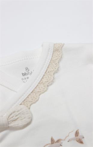 GOTS Sertifikalı 10lu Set Love u Smile Ekru-Kız