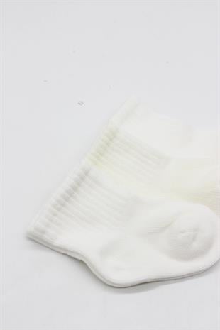 GOTS Sertifikalı 3lü Dikişsiz Çorap Ekru Unisex