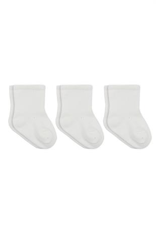 GOTS Sertifikalı 3lü Dikişsiz Çorap Ekru Unisex