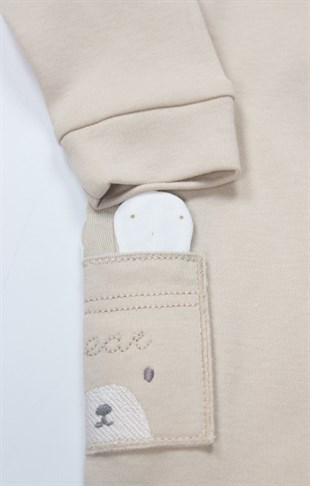 GOTS Sertifikalı Tulum Patiksiz So Bear-Unisex