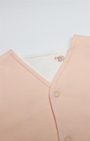 GOTS Sertifikalı Yelek Cute Happy Somon-Unisex