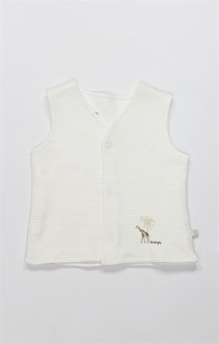GOTS Sertifikalı Yelek Safari Yeşil-Unisex