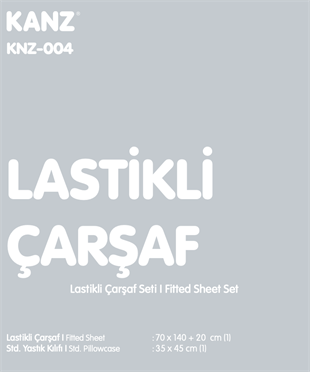 Kanz %100 Pamuk Lastikli Çarşaf ve Yastık Kılıfı Krem