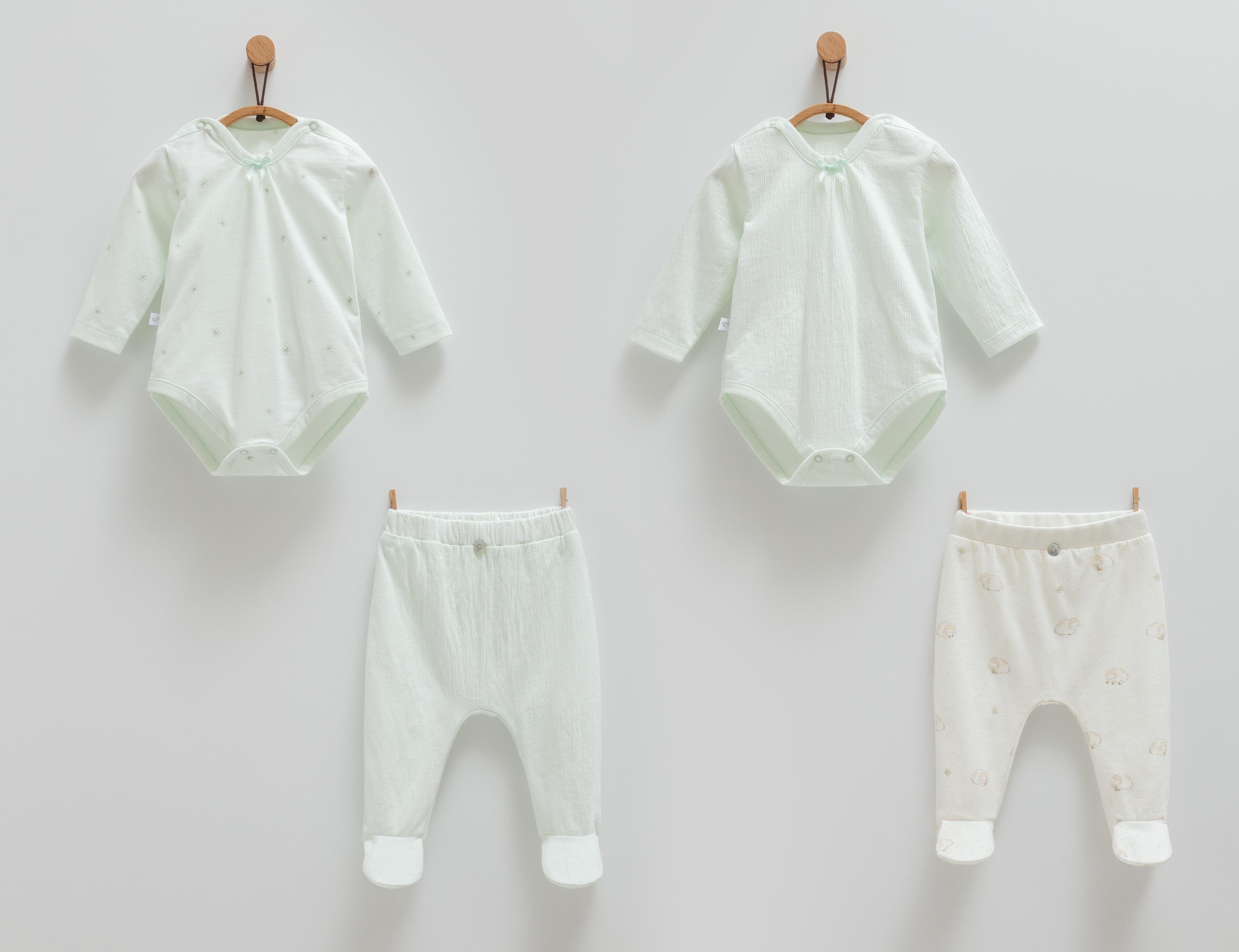 Çıtçıtlı Badi, Tek AltBarletta Beti 4lü Badi Pantolon Seti Yeşil