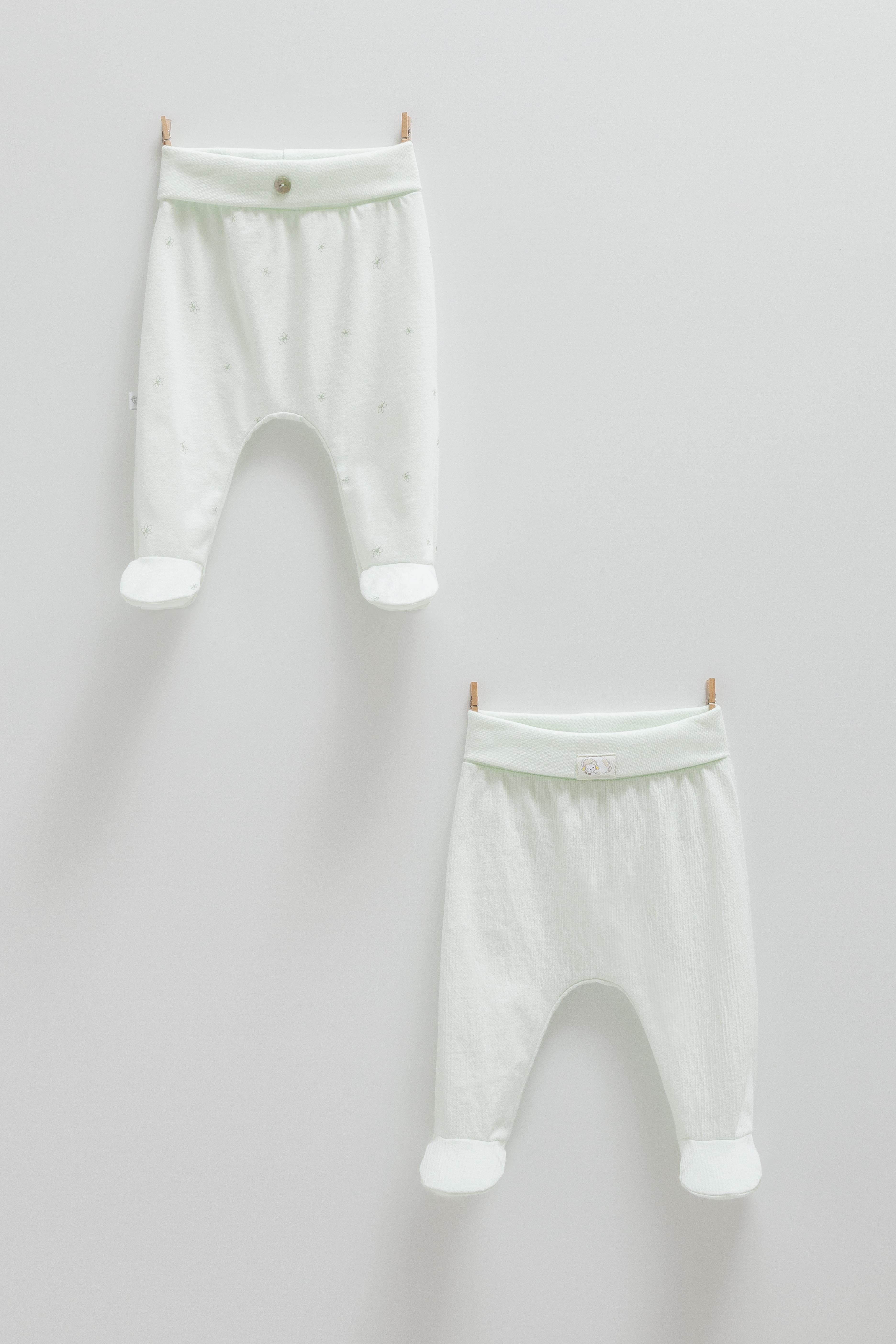 Çıtçıtlı Badi, Tek AltBarletta Beti Premium 2li Tek Alt Pantolon Yeşil