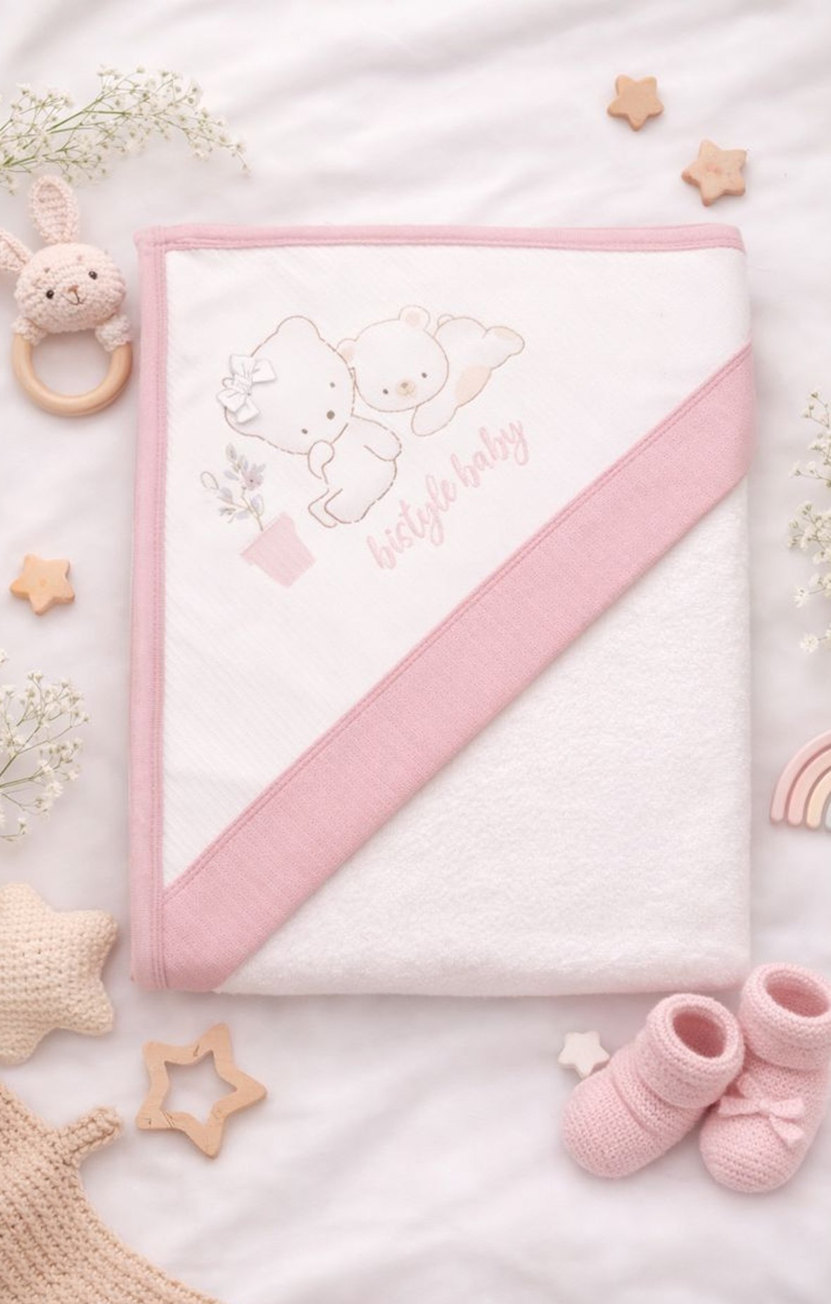 Havlu | Bornoz SetleriBistyle GOTS Sertifikalı Banyo Havlusu Pembe