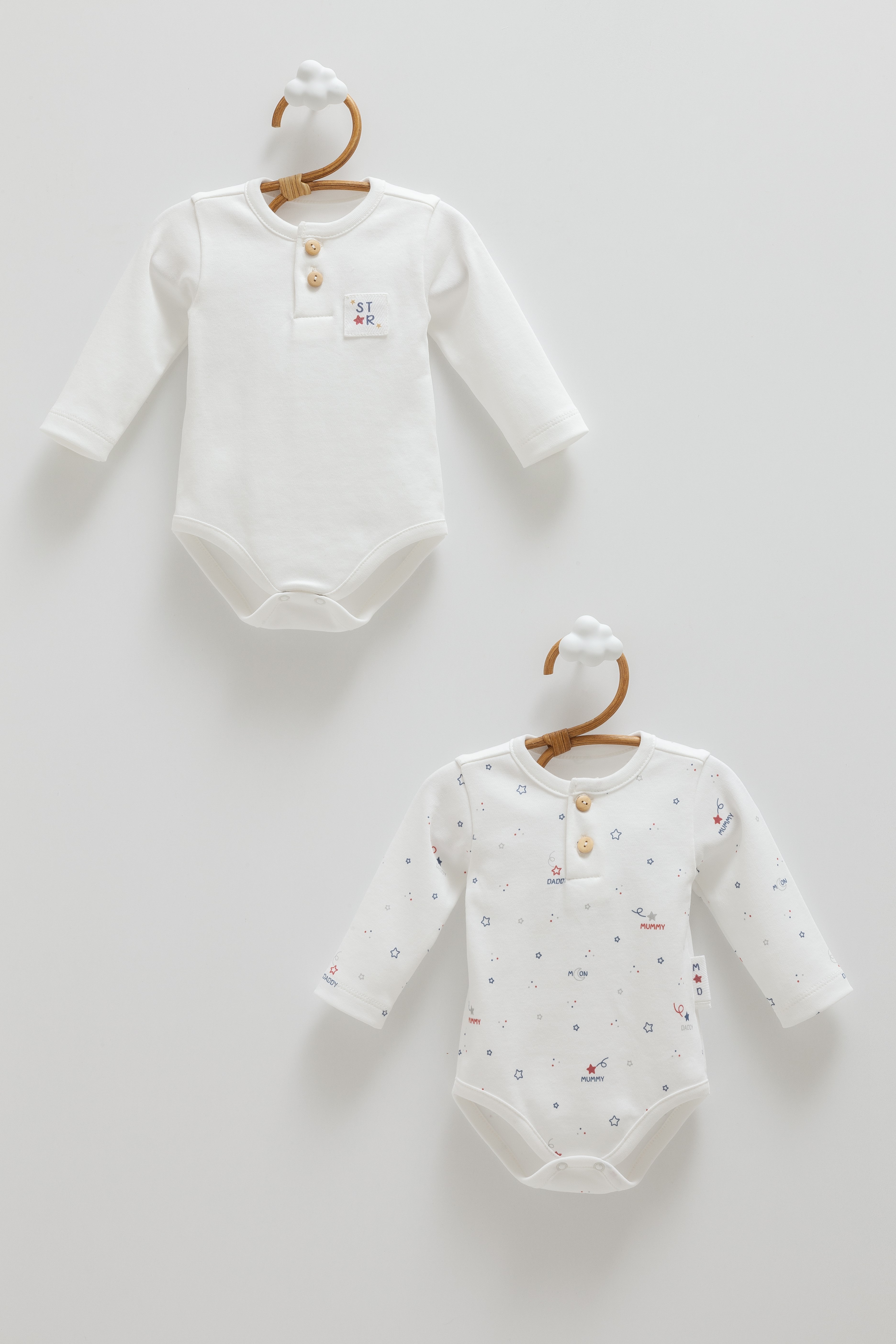 Çıtçıtlı Badi, Tek Alt PantolonCaramell %100 Pamuk Family 2li Badi Unisex Ekru