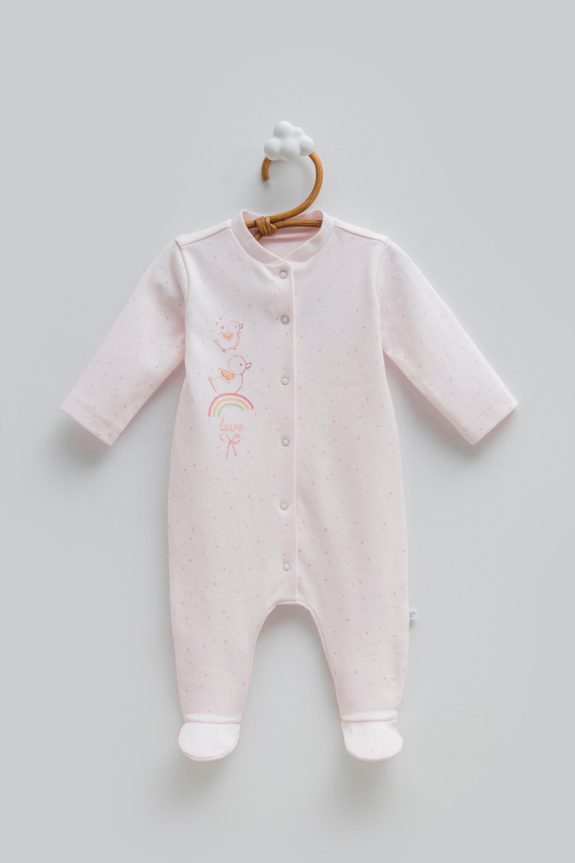 Bebek TulumCaramell %100 Pamuk Love Tulum Pembe