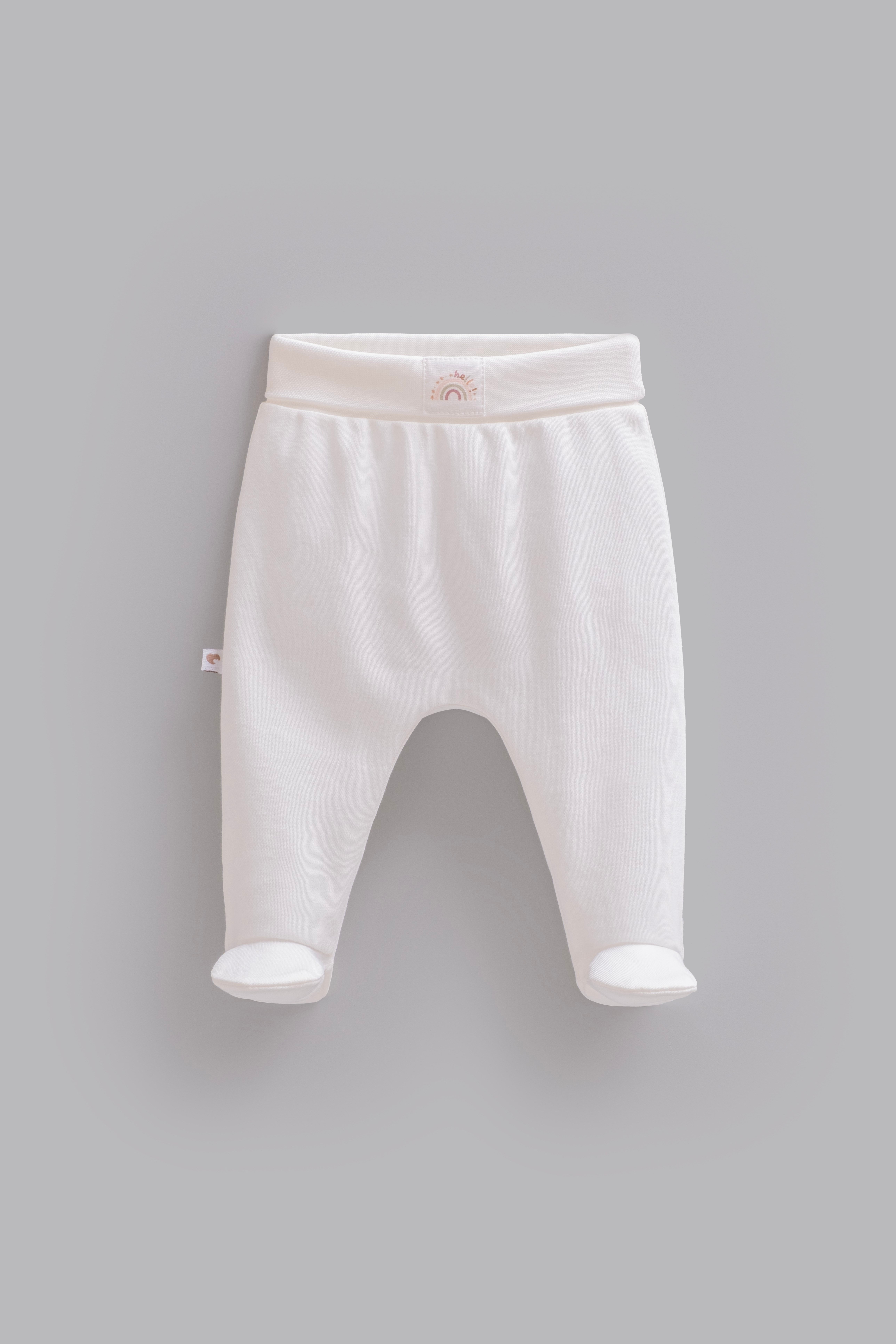 Bebek Badi-PantolonCaramell %100 Pamuk Unisex Bebek Pantolon Ekru