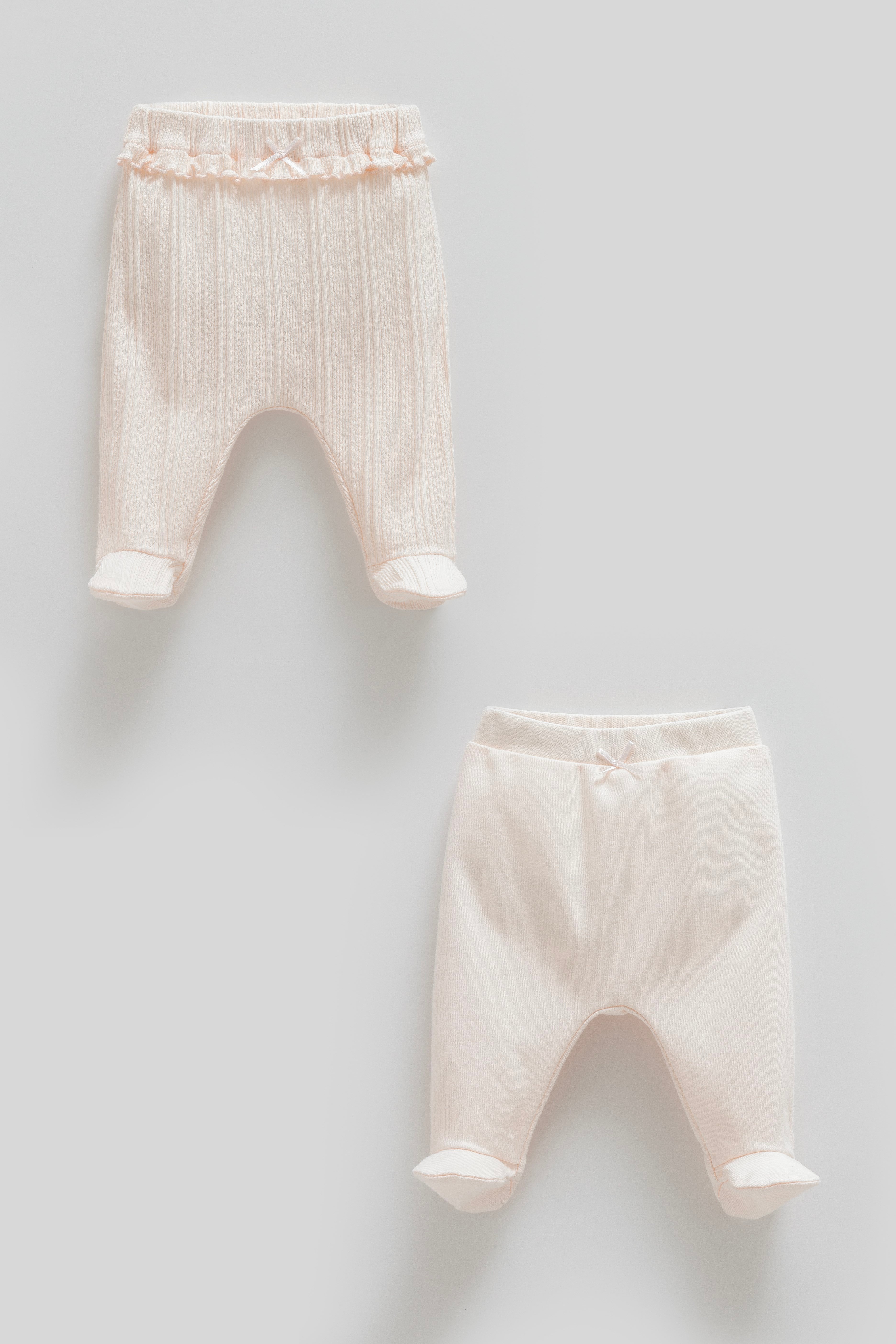 Çıtçıtlı Badi, Tek PantolonCaramell %100 Pamuk Venezia 2li Pantolon Pembe