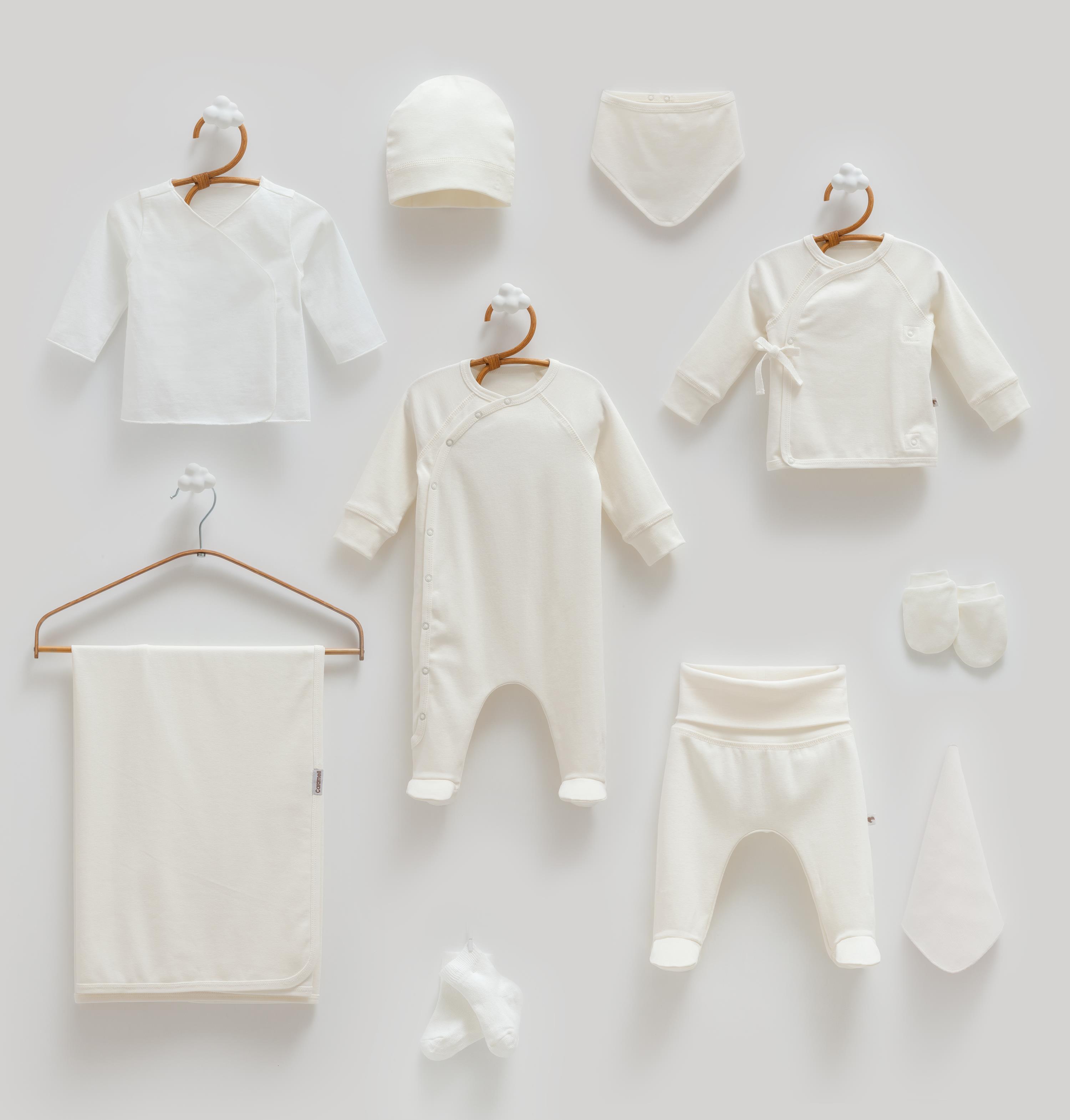 Hastane Çıkışı SetleriCaramell Milano Premium 10lu Set Unisex Ekru