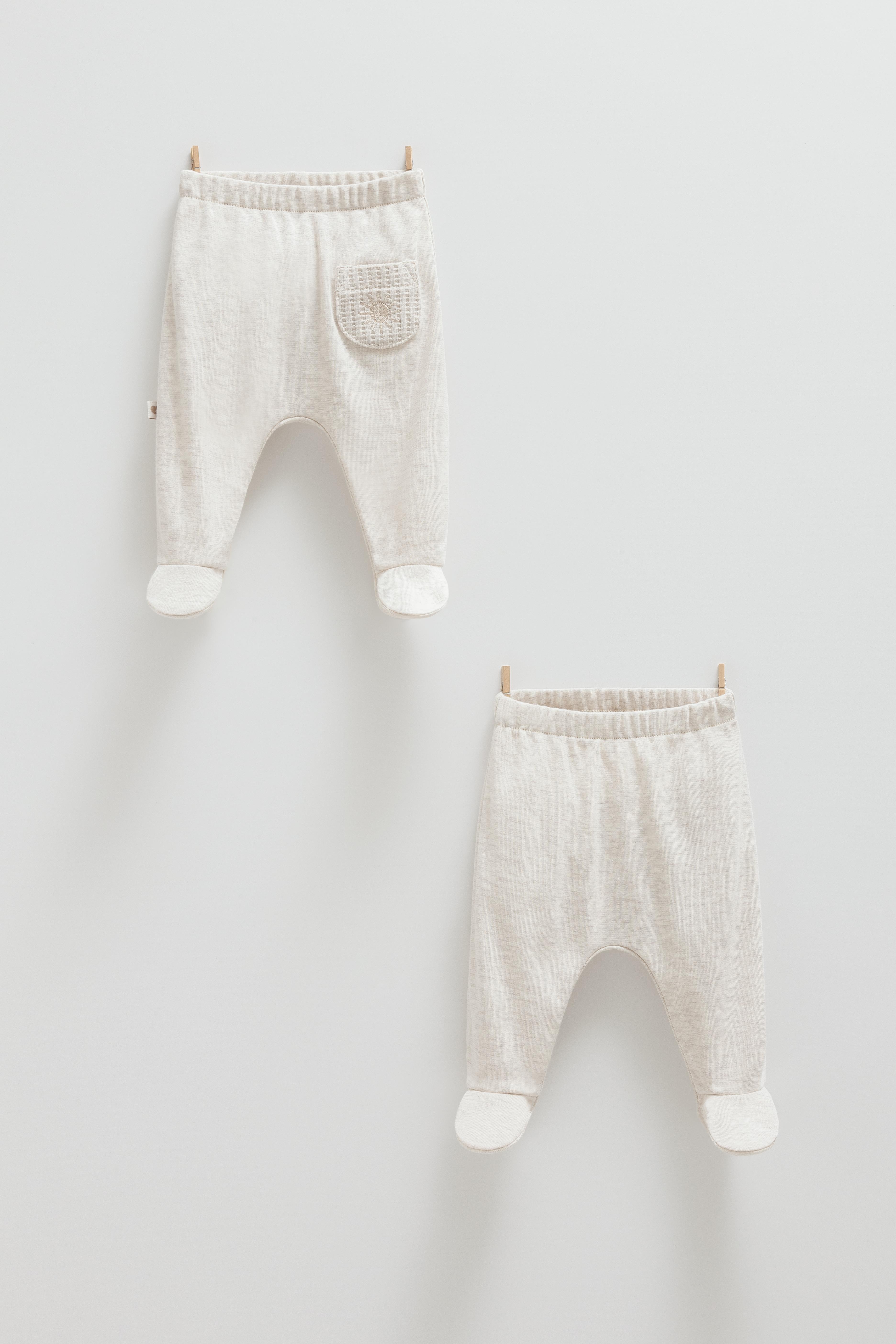 Çıtçıtlı Badi, Tek AltCaramell Napoli Unisex 2li Tek Alt Pantolon Bejmelanj