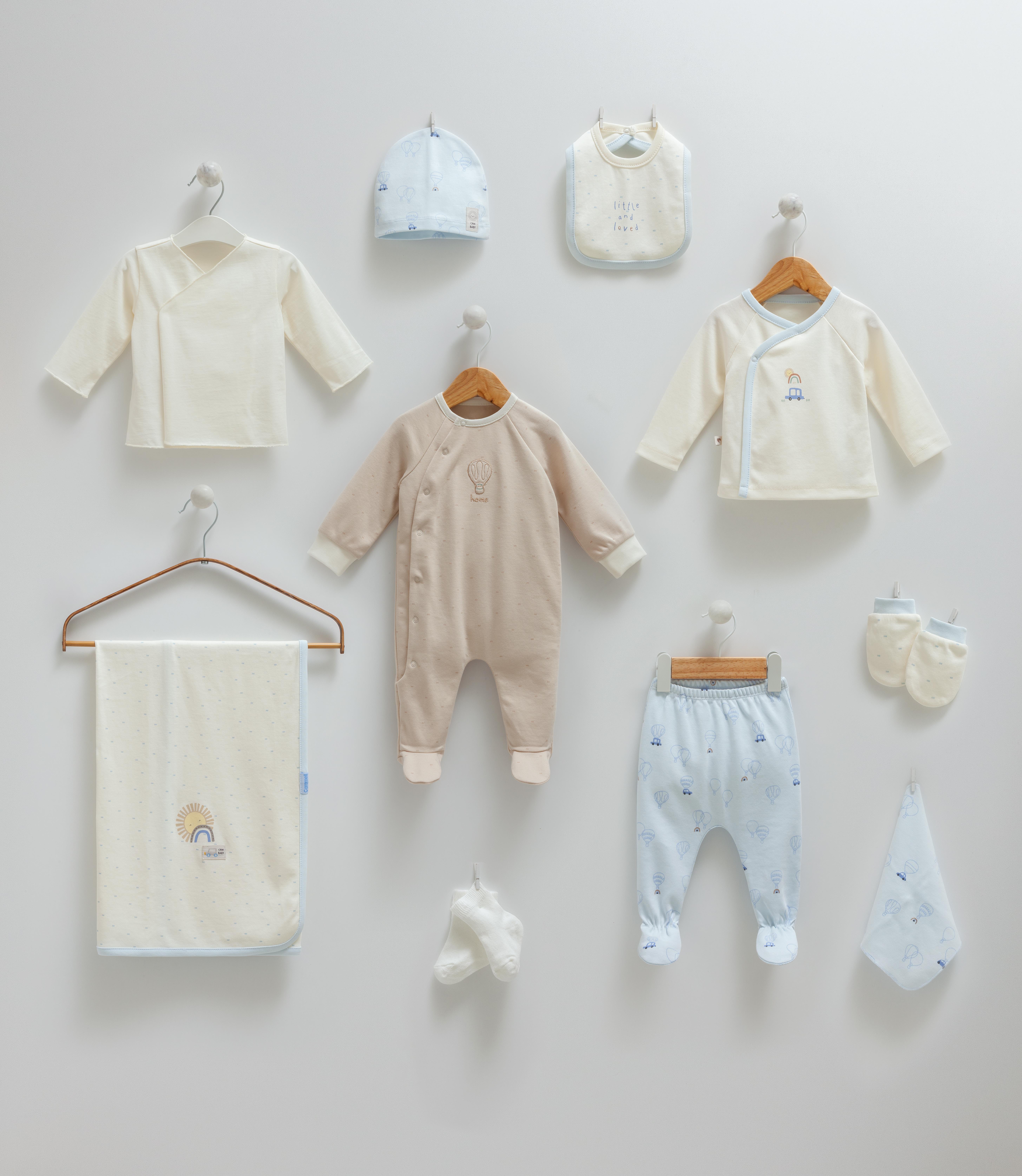 Hastane Çıkışı SetleriCaramell Premium 10lu Set Giulia Beti Mavi