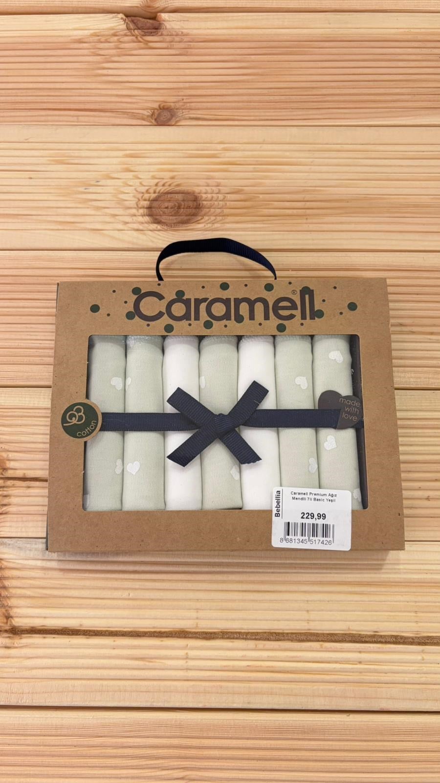Ağız Mendili, ÖnlükCaramell Premium Ağız Mendili 7li Basic Yeşil