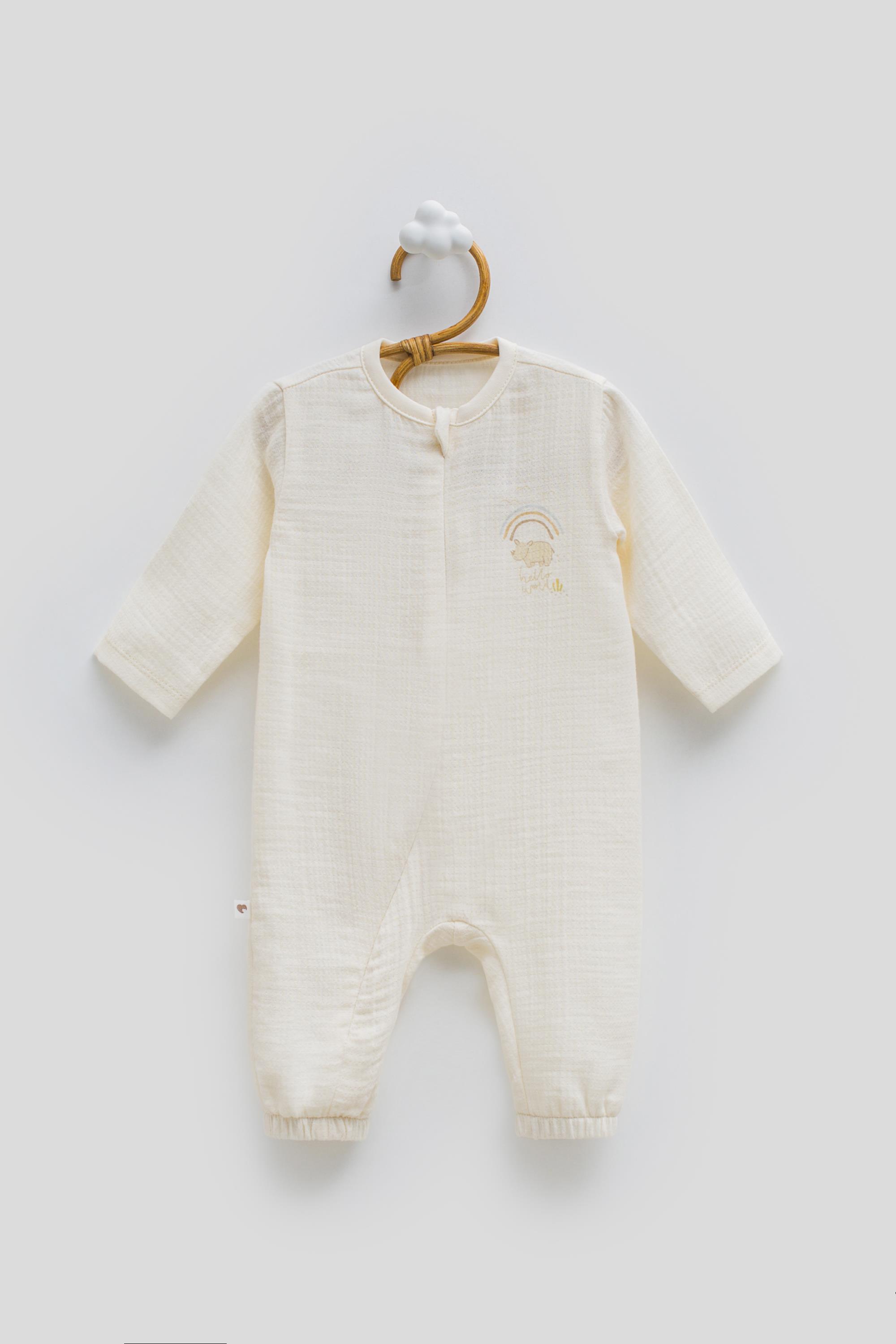Bebek TulumCaramell Sicilia Müslin Tulum Unisex Bej