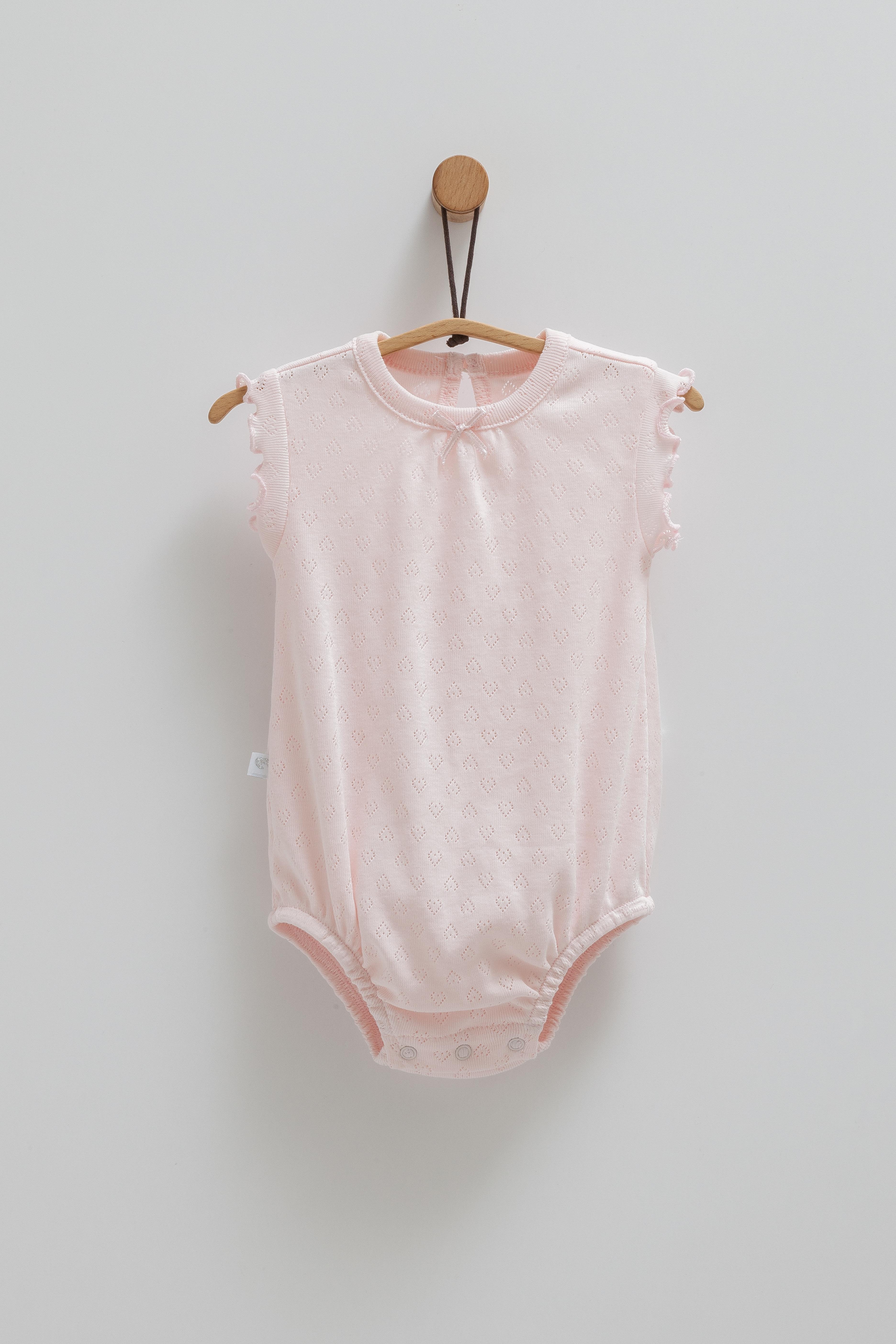 Çıtçıtlı Badi, Tek AltCaramell Yazlık Sıfır Kol Badi Pembe
