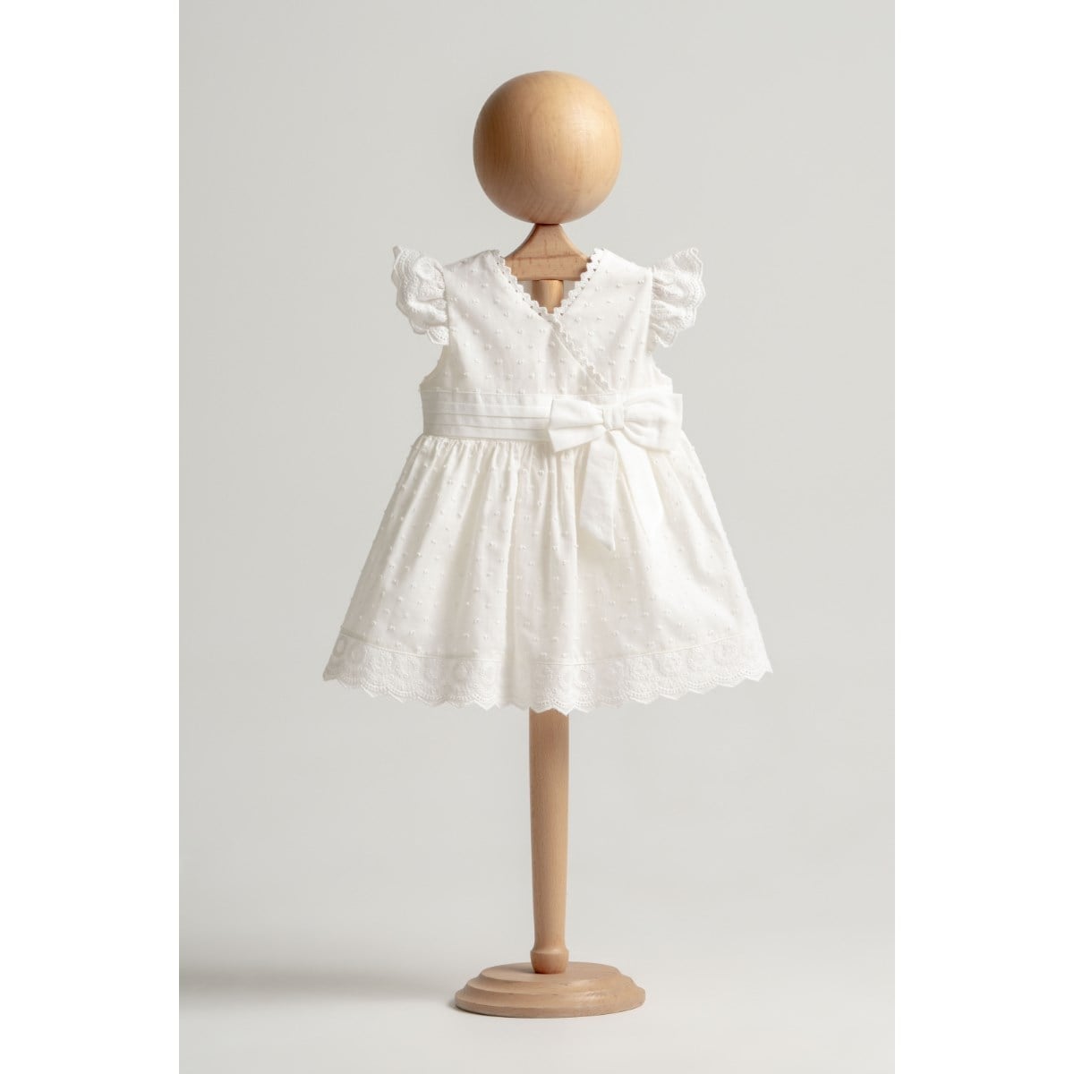 Kız Bebek Elbise, TakımMymio Linen Premium Kız Elbise Ekru
