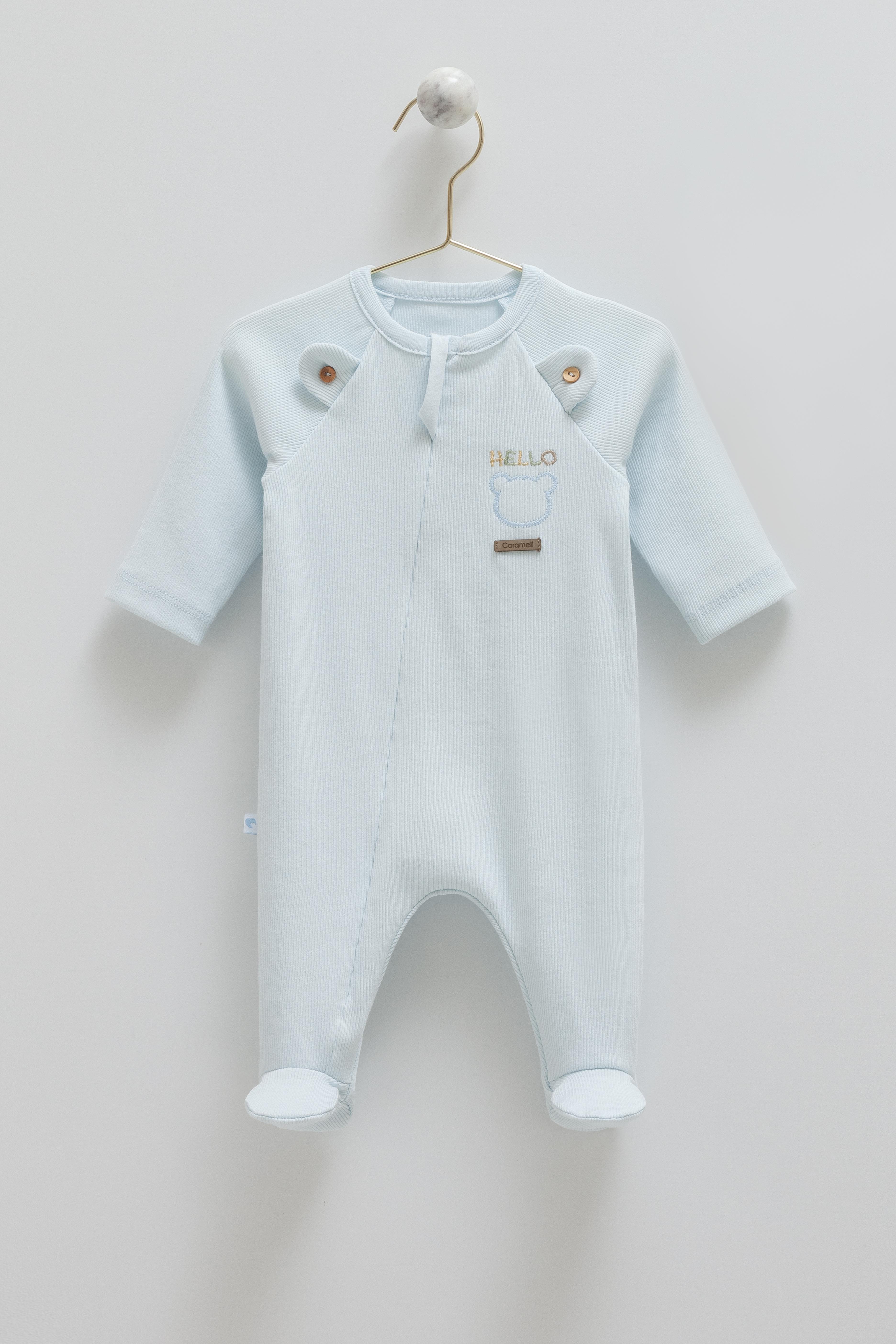 Bebek TulumPalermo Premium Fermuarlı Erkek Tulum Mavi