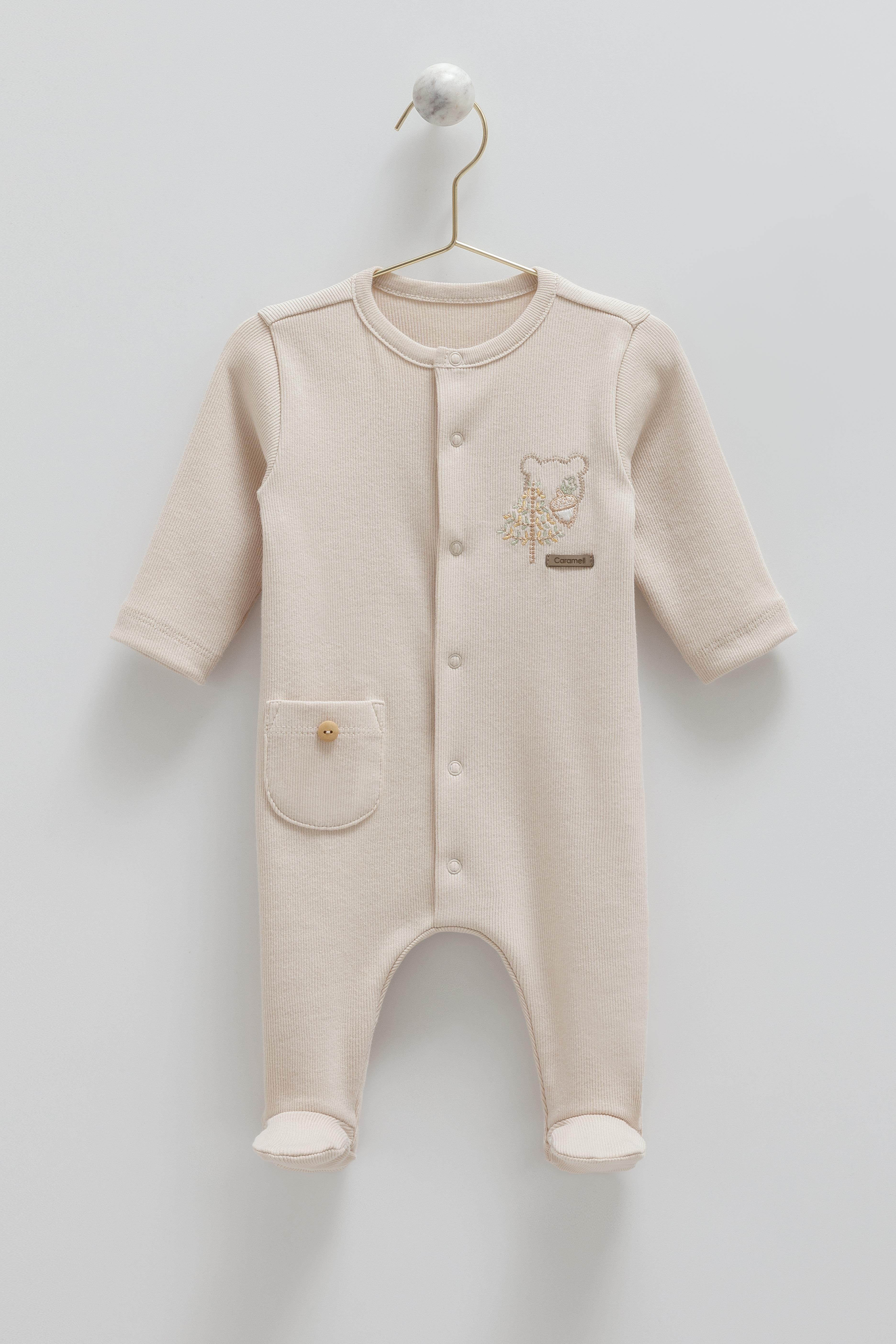 Bebek TulumPalermo Premium Likralı Unisex Tulum Bej