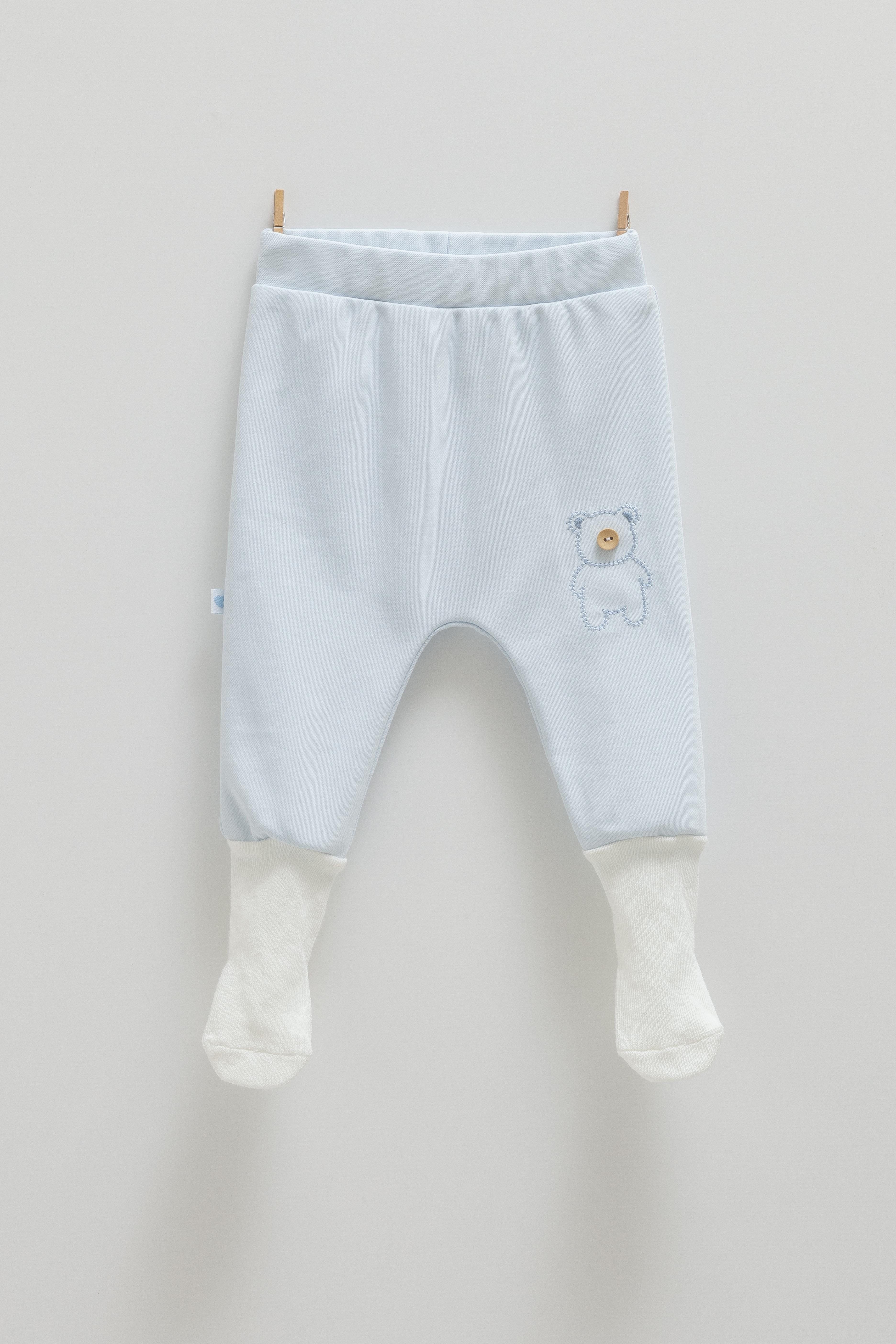 Çıtçıtlı Badi, Tek AltPalermo Tek Alt Çoraplı Erkek Pantolon Mavi