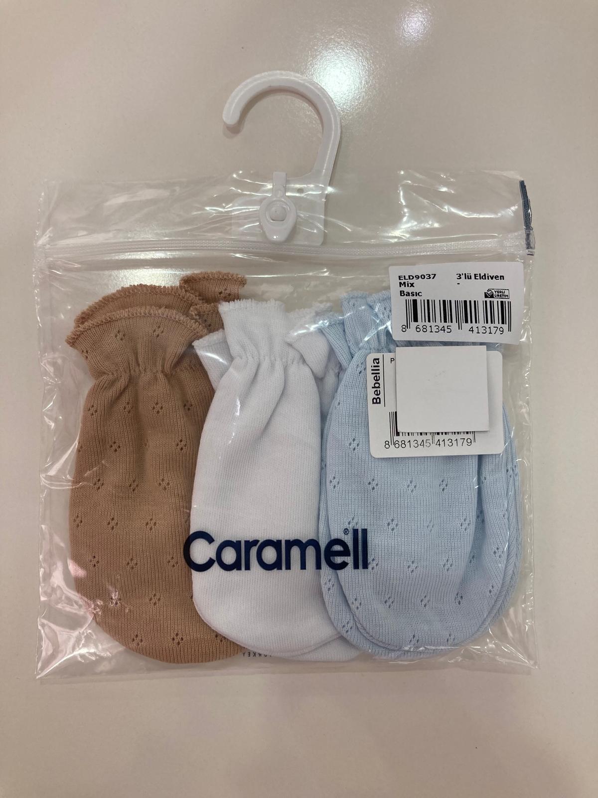 Çorap, Eldiven, Emzik AskısıPremium 3lü Unisex Eldiven Soft Ekru