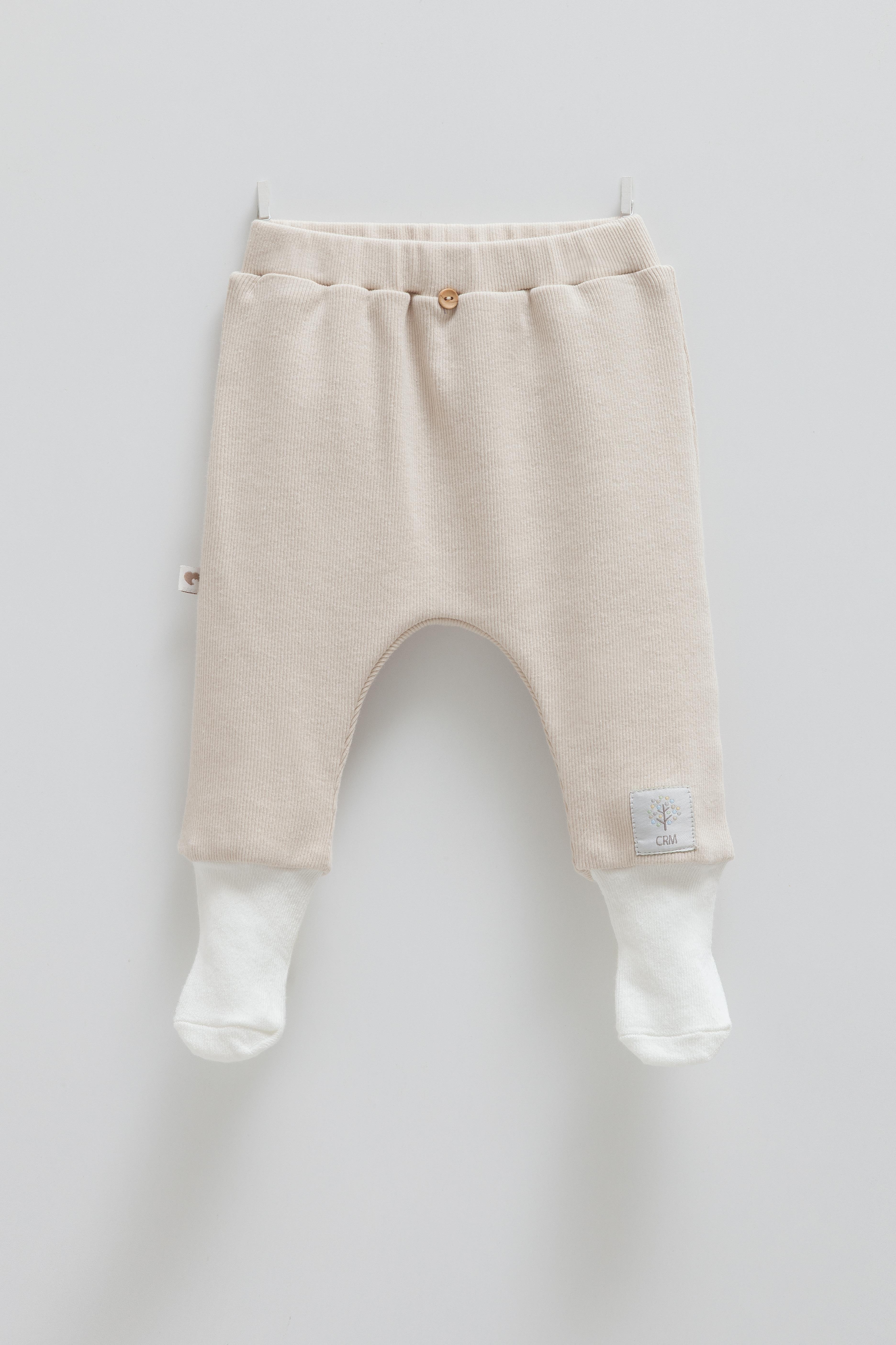 Çıtçıtlı Badi, Tek Alt PantolonPremium Likralı Tek Alt Çoraplı Unisex Pant Bej
