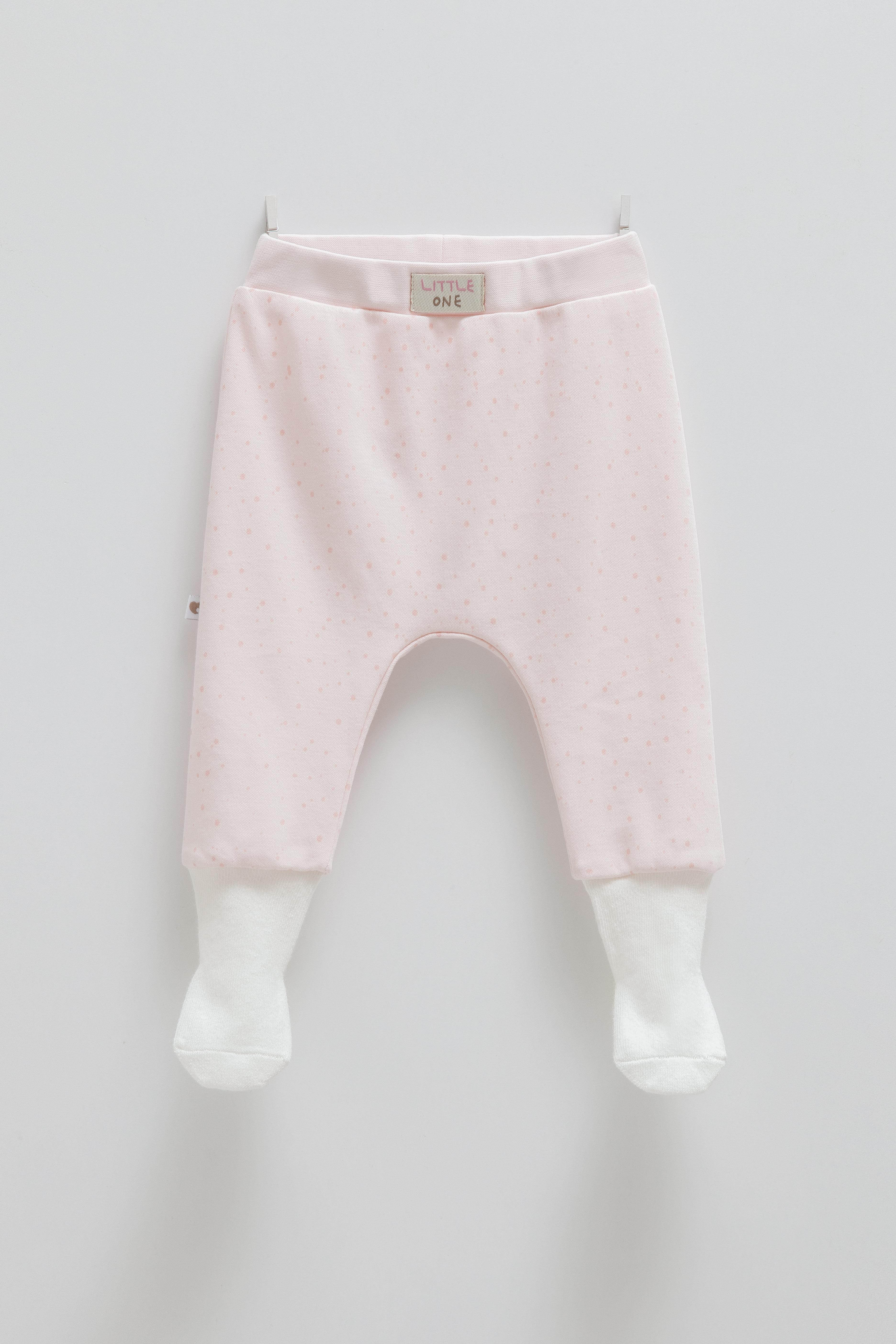 Çıtçıtlı Badi, Tek Alt PantolonPremium Tek Alt Çoraplı Kız Pantolon Pembe